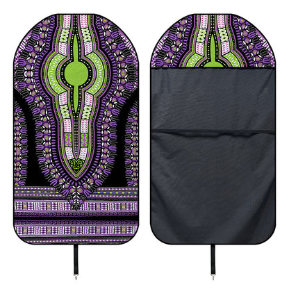 Black And Purple African Dashiki Print Waterproof Car Seat Cover