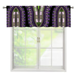 Black And Purple African Dashiki Print Window Valance