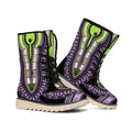 Black And Purple African Dashiki Print Winter Boots