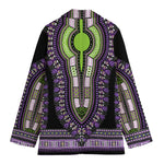 Black And Purple African Dashiki Print Women's Blazer