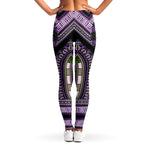 Black And Purple African Dashiki Print Women's Leggings