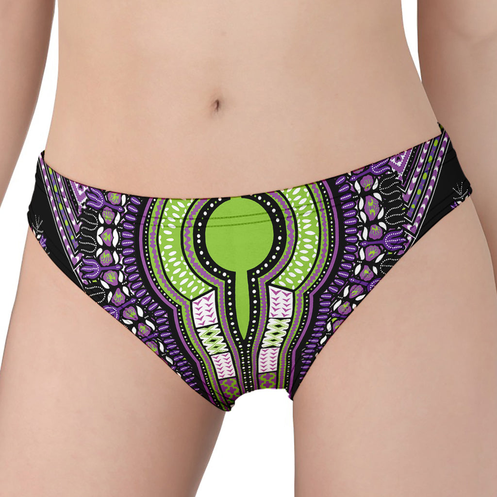 Black And Purple African Dashiki Print Women's Panties