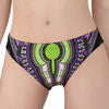 Black And Purple African Dashiki Print Women's Panties