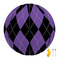 Black And Purple Argyle Pattern Print Basketball