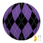 Black And Purple Argyle Pattern Print Basketball