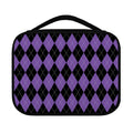 Black And Purple Argyle Pattern Print Classic Bible Case