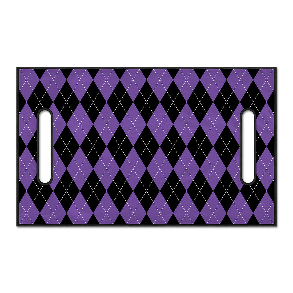 Black And Purple Argyle Pattern Print Golf Cart Seat Cover
