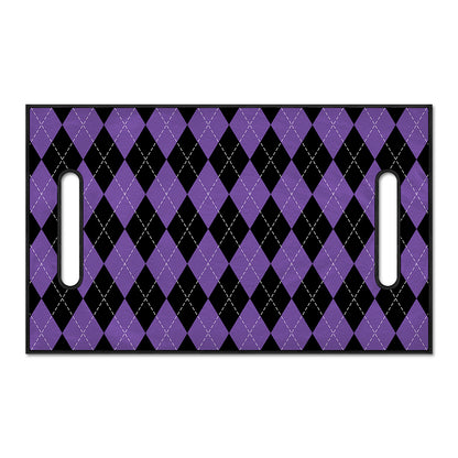 Black And Purple Argyle Pattern Print Golf Cart Seat Cover