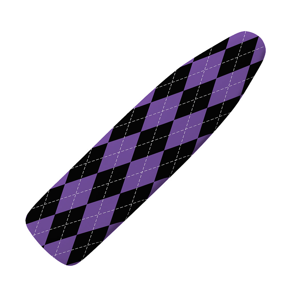 Black And Purple Argyle Pattern Print Ironing Board Cover