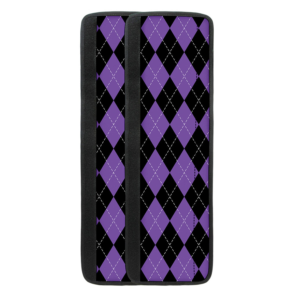 Black And Purple Argyle Pattern Print Refrigerator Handle Covers