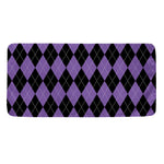 Black And Purple Argyle Pattern Print Towel