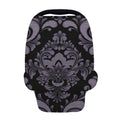 Black And Purple Damask Pattern Print Baby Seat Cover