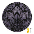 Black And Purple Damask Pattern Print Basketball