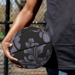 Black And Purple Damask Pattern Print Basketball