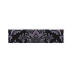 Black And Purple Damask Pattern Print Bed Runner