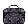 Black And Purple Damask Pattern Print Briefcase Bible Bag