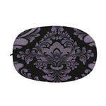Black And Purple Damask Pattern Print Car Side Mirror Covers
