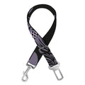 Black And Purple Damask Pattern Print Dog Seat Belt