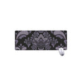 Black And Purple Damask Pattern Print Extended Mouse Pad