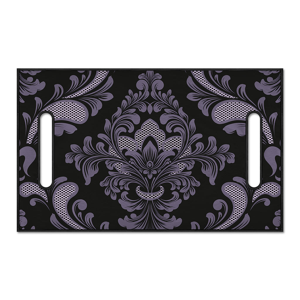 Black And Purple Damask Pattern Print Golf Cart Seat Cover