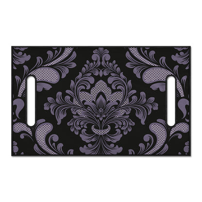 Black And Purple Damask Pattern Print Golf Cart Seat Cover
