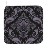 Black And Purple Damask Pattern Print Hand Towel