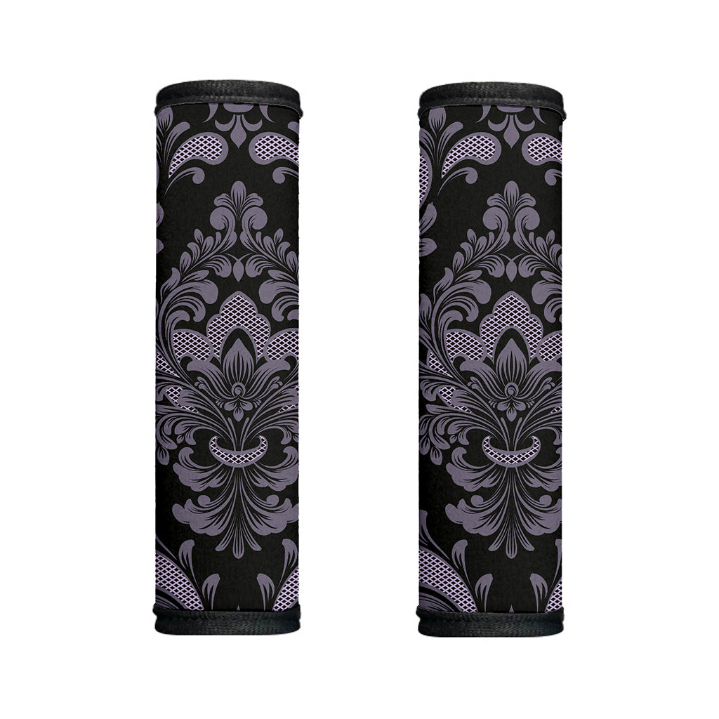 Black And Purple Damask Pattern Print Handle Covers