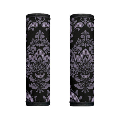 Black And Purple Damask Pattern Print Handle Covers
