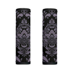 Black And Purple Damask Pattern Print Handle Covers