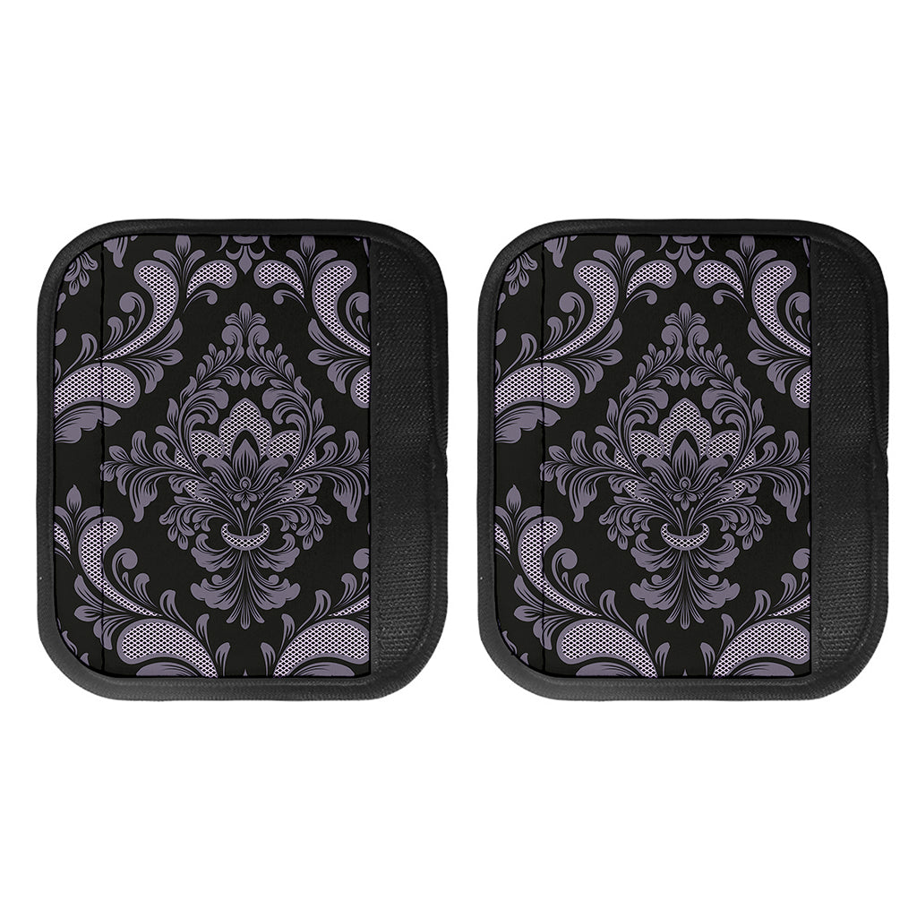 Black And Purple Damask Pattern Print Handle Covers