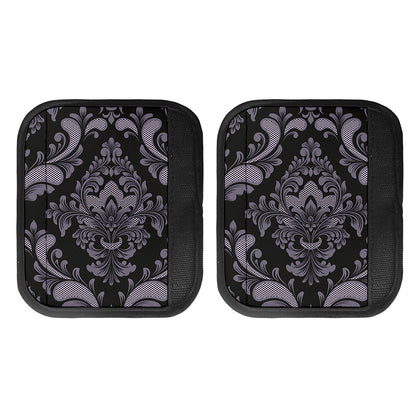 Black And Purple Damask Pattern Print Handle Covers