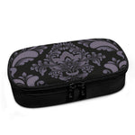 Black And Purple Damask Pattern Print Insulin Cooler Travel Case
