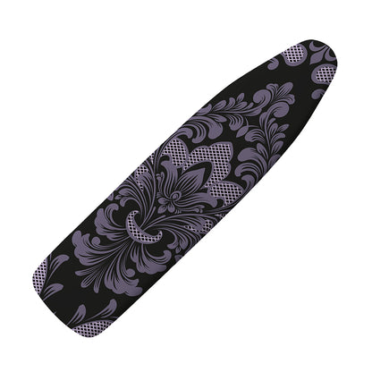 Black And Purple Damask Pattern Print Ironing Board Cover