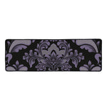 Black And Purple Damask Pattern Print Long Kitchen Mat