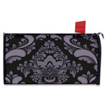 Black And Purple Damask Pattern Print Mailbox Cover