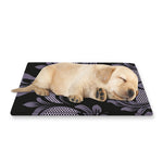Black And Purple Damask Pattern Print Pet Cooling Mat Cover