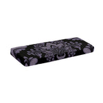 Black And Purple Damask Pattern Print Piano Keyboard Cover