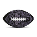 Black And Purple Damask Pattern Print Rugby Ball