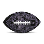 Black And Purple Damask Pattern Print Rugby Ball