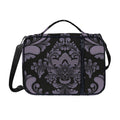 Black And Purple Damask Pattern Print Shoulder Strap Bible Bag