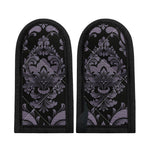 Black And Purple Damask Pattern Print Skillet Handle Cover