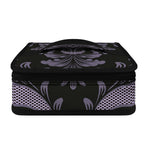 Black And Purple Damask Pattern Print Small Lunch Bag