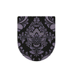 Black And Purple Damask Pattern Print Toilet Lid Cover