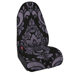 Black And Purple Damask Pattern Print Waterproof Car Seat Cover
