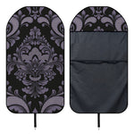 Black And Purple Damask Pattern Print Waterproof Car Seat Cover