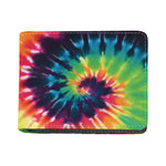 Black And Rainbow Tie Dye Print Bifold Wallet
