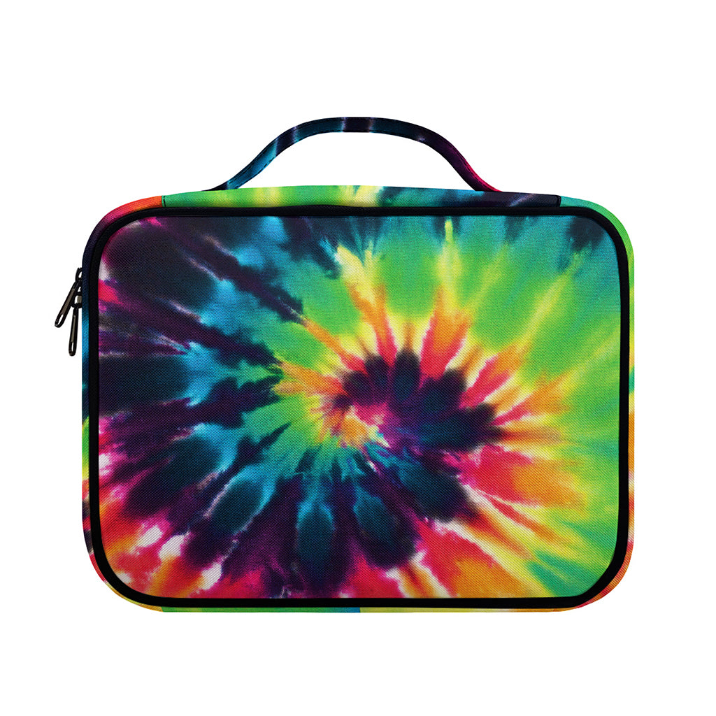 Black And Rainbow Tie Dye Print Briefcase Bible Bag