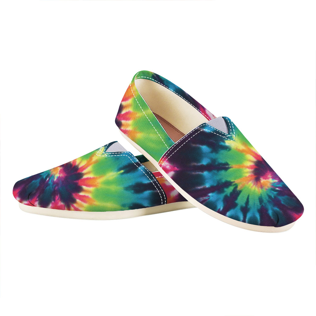 Black And Rainbow Tie Dye Print Casual Shoes