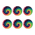 Black And Rainbow Tie Dye Print Coaster Set