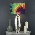 Black And Rainbow Tie Dye Print Drum Lamp Shade